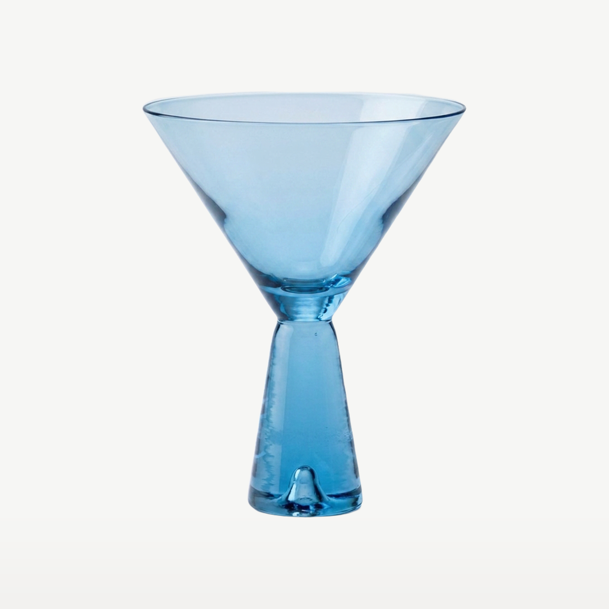 J-Line Lewis Cocktailglas 35 Cl Transparant/Azuurblauw - Glazen.nl