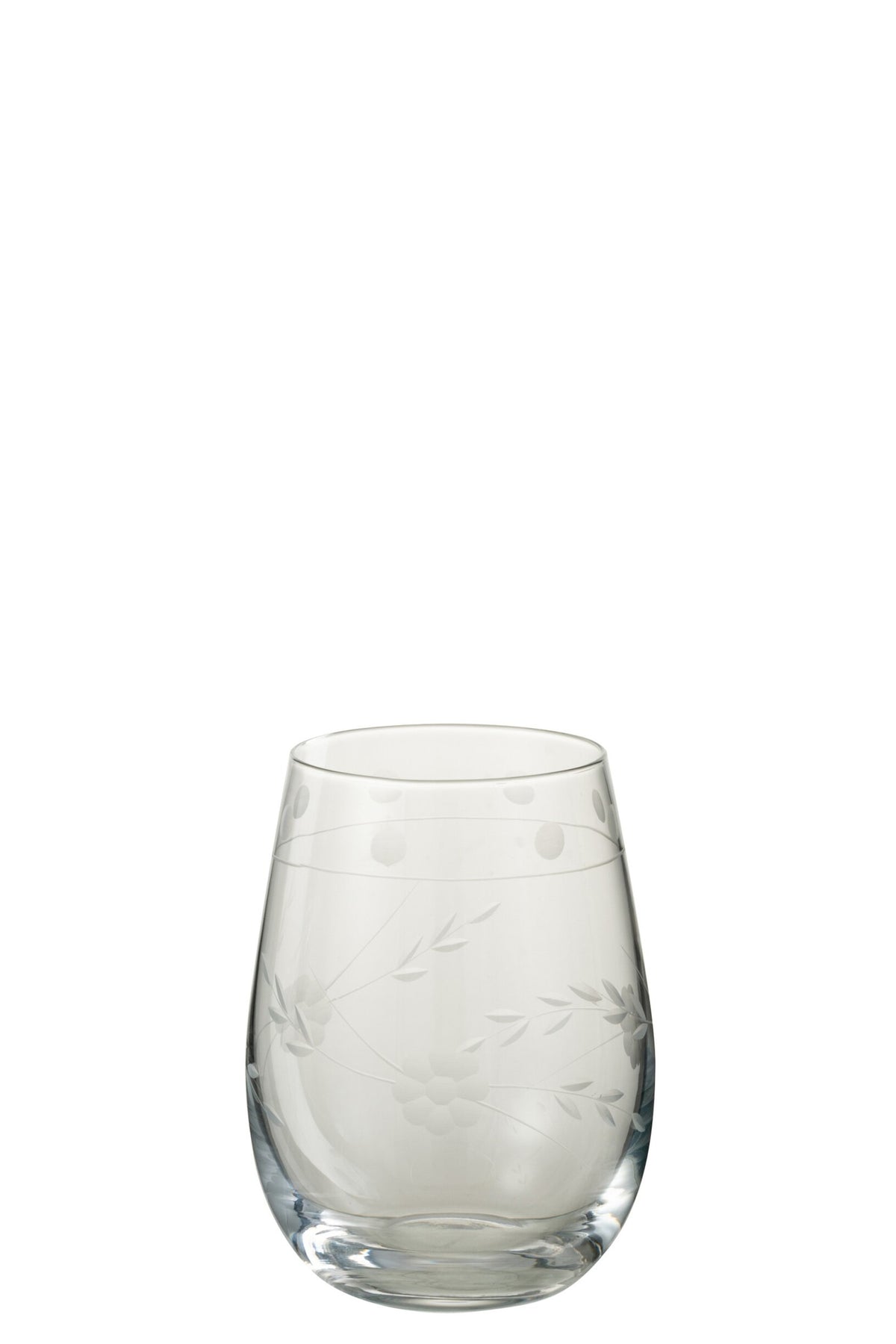 J-Line Wasserglas Graviert Transparent