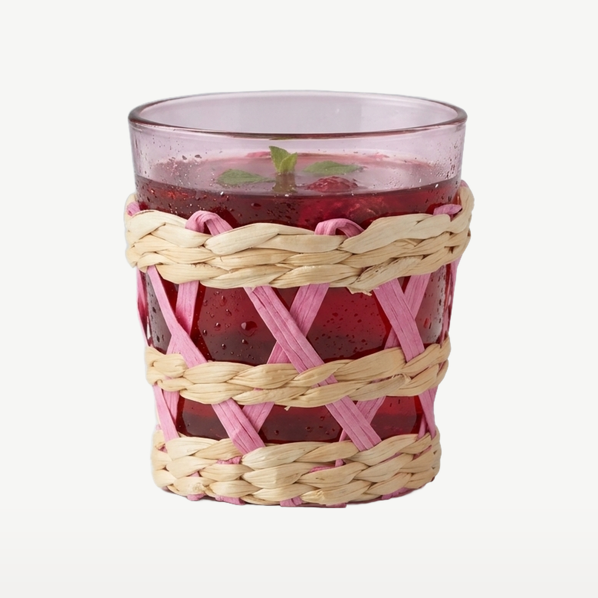 J-Line Waterglas 18,5 Cl Gevlochten Klein Assorti - 4 Stuks - Glazen.nl
