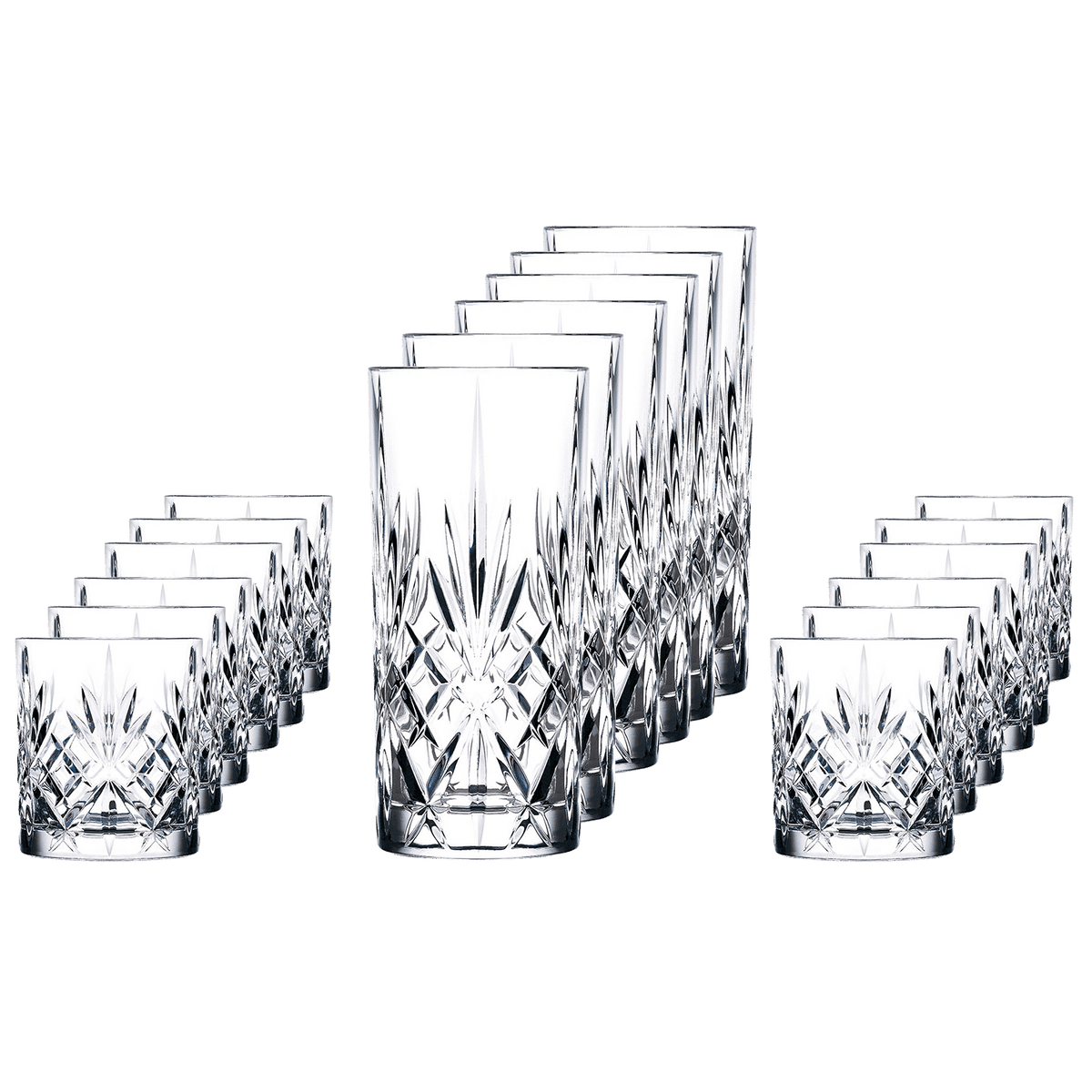 RCR Melodia Glazenset 18 - Delig (Longdrinkglazen - Tumblers) - Glazen.nl
