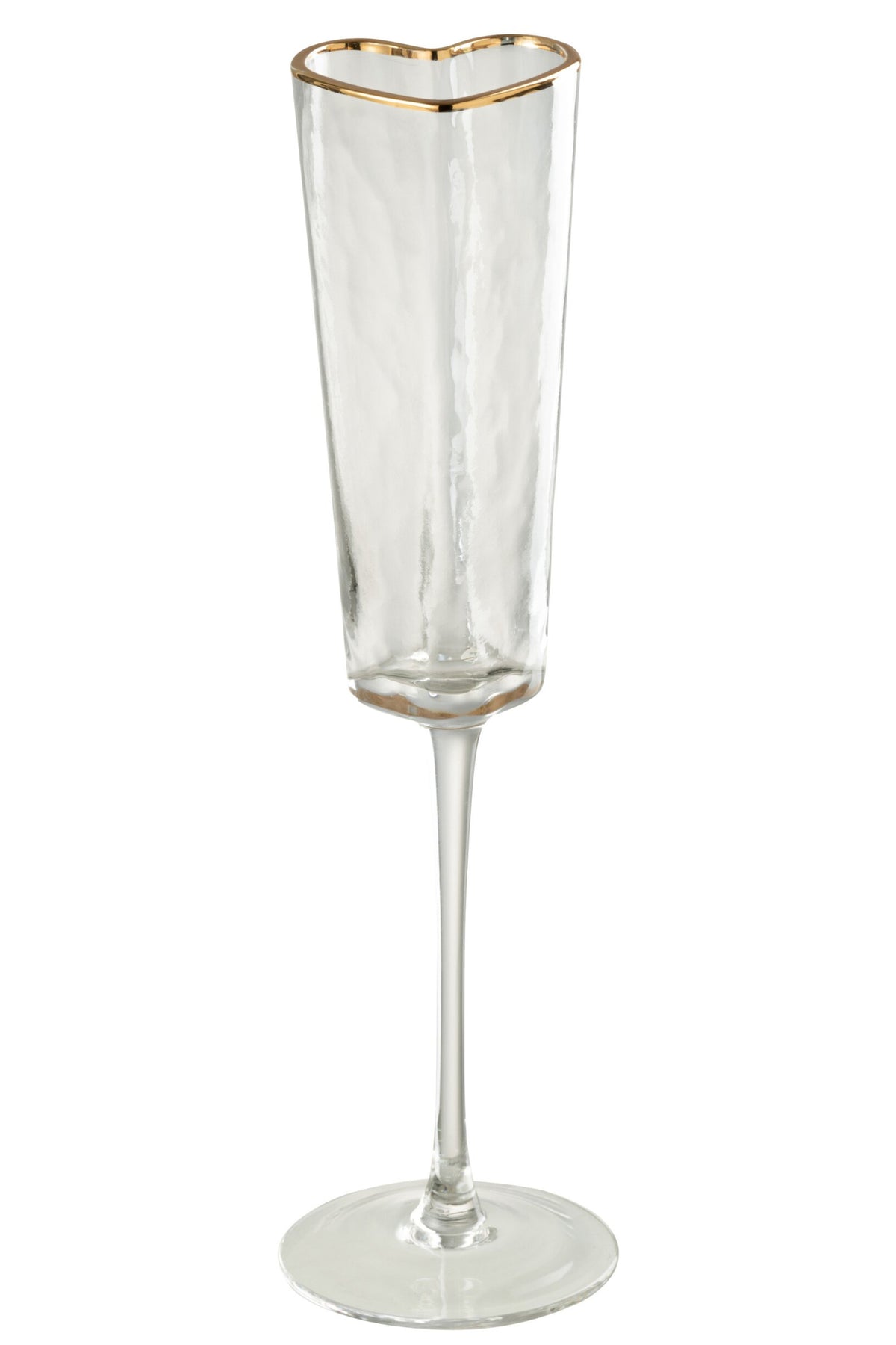 J-Line Champagnerglas Herz Gold/Transparent