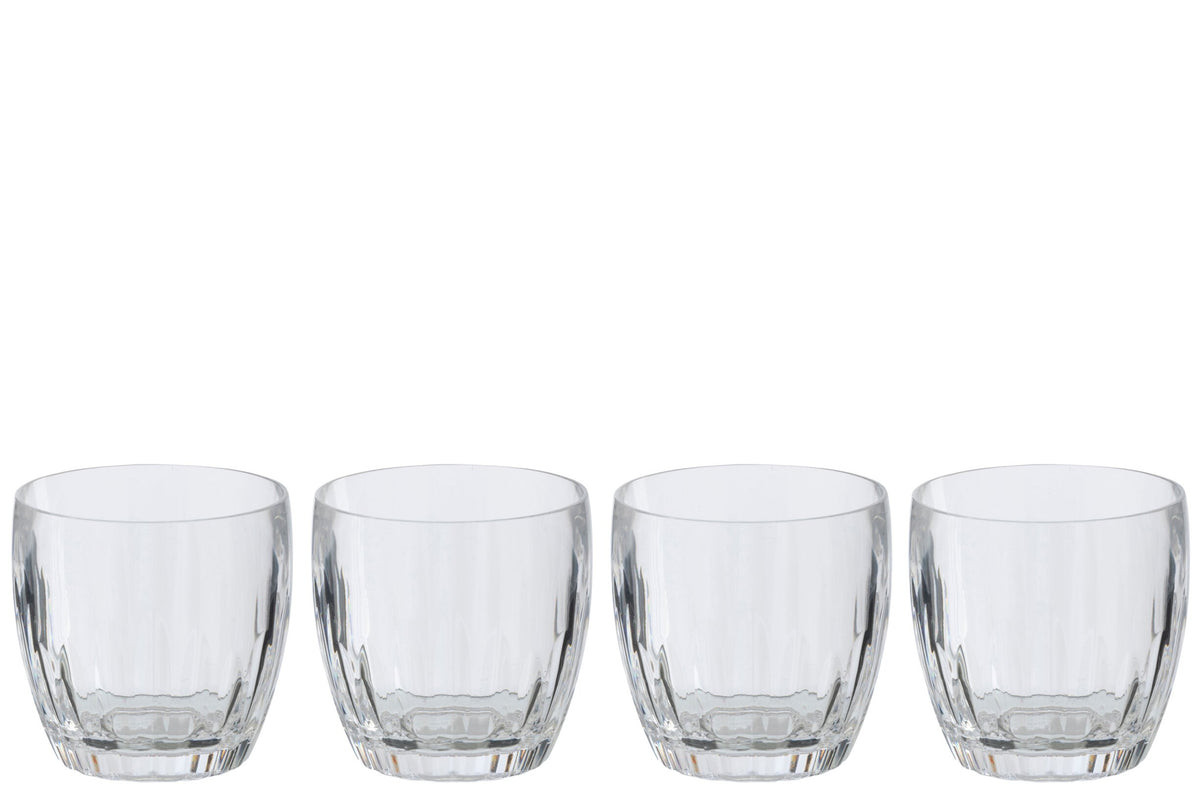 J-Line Wasserglas 43,2 cl Acryl Transparent – 4 Stück