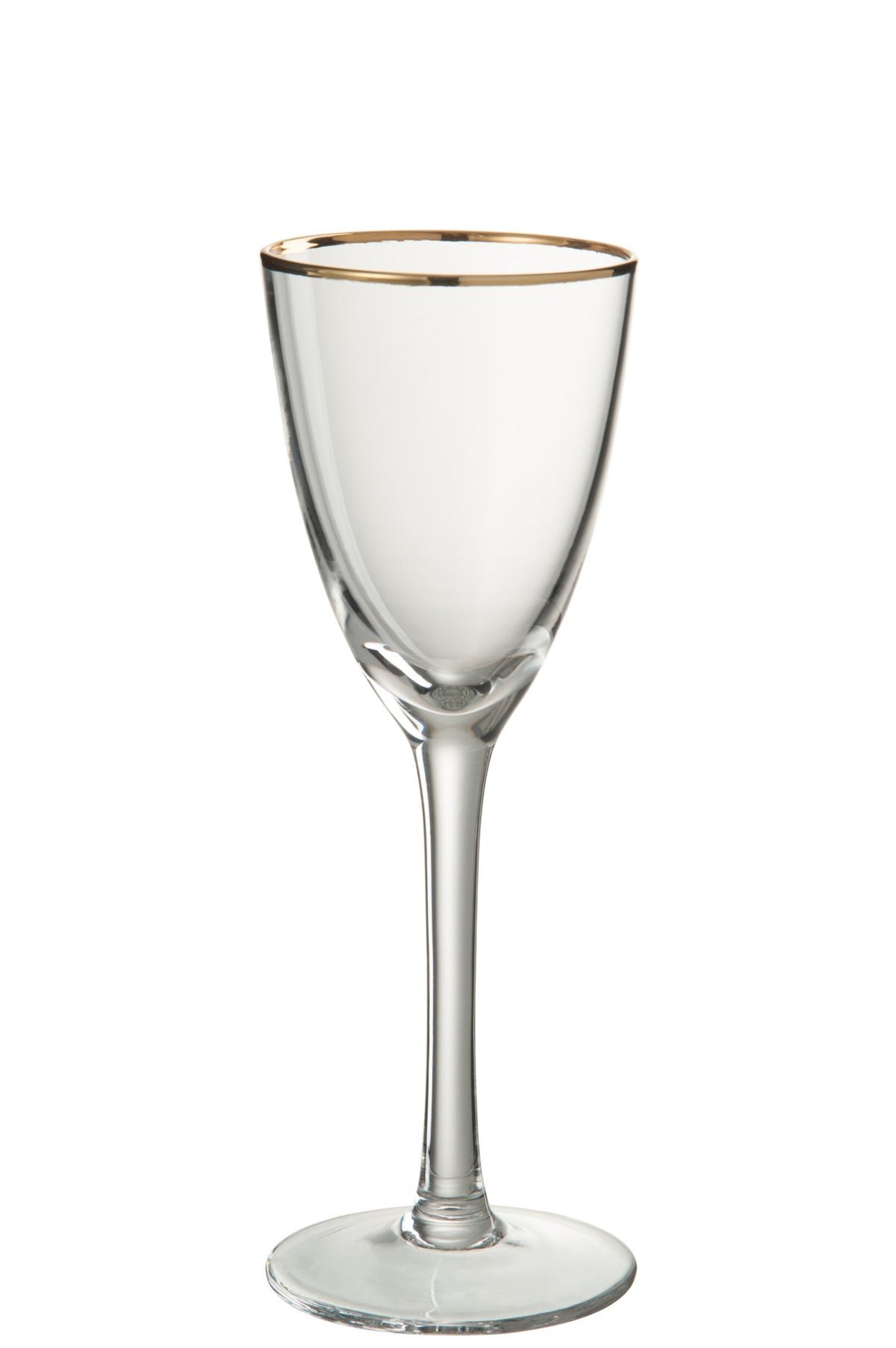 J-Line Weißweinglas 25 cl Goldrand Transparent/Gold