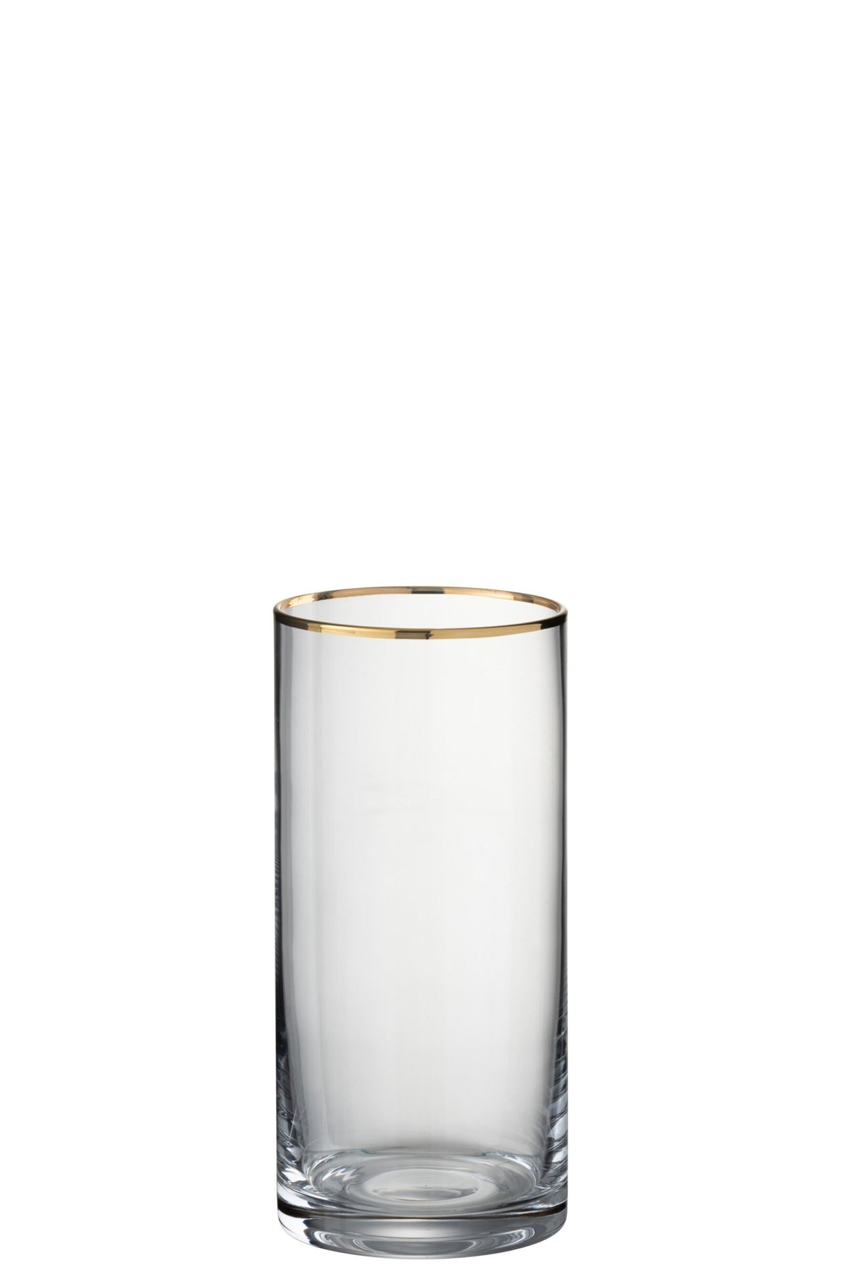 J-Line Verre à eau 45 Cl cylindrique haut à bord doré transparent/doré