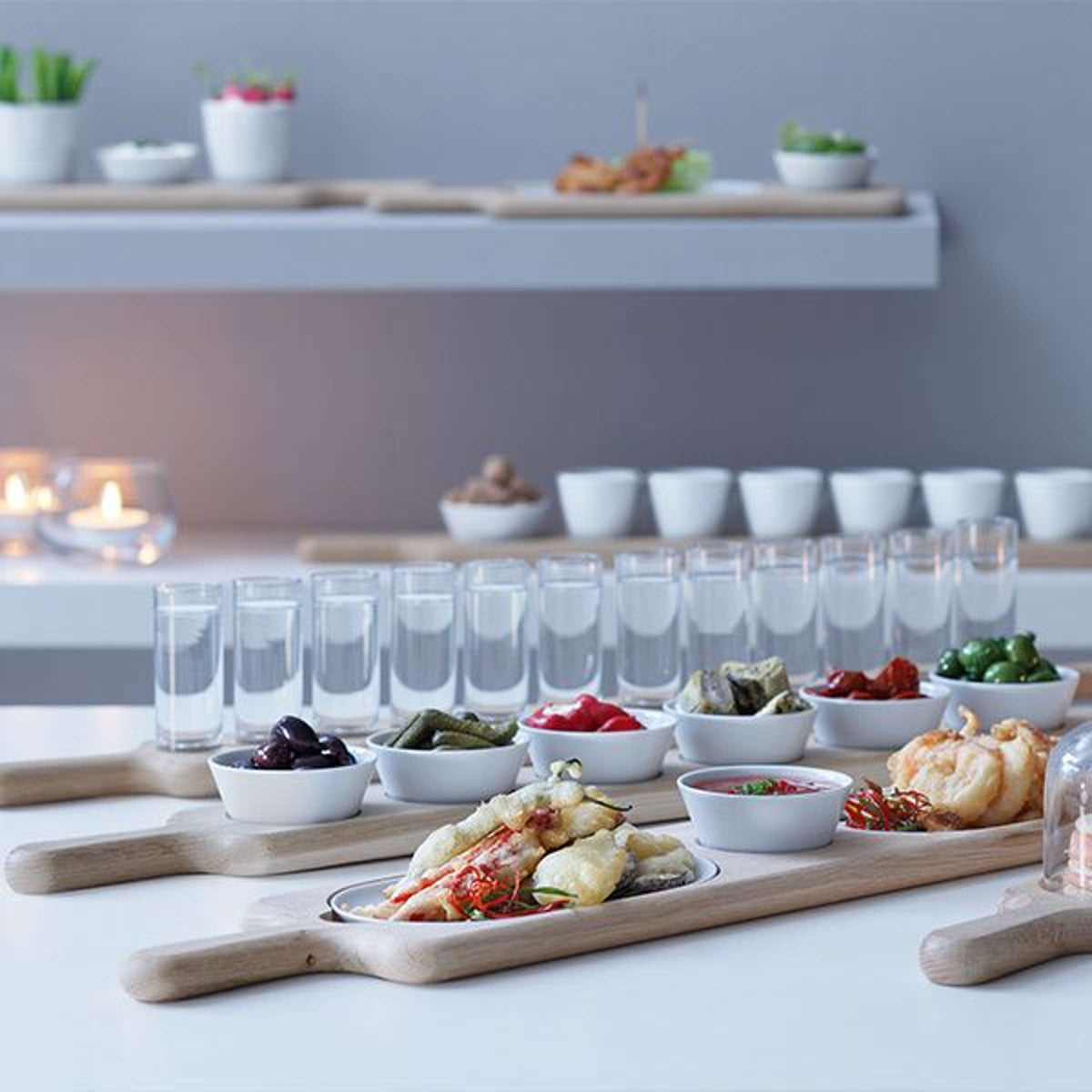 L.S.A. Paddle Wodka-Set mit Servierbrett, sortiert – 12 Stück