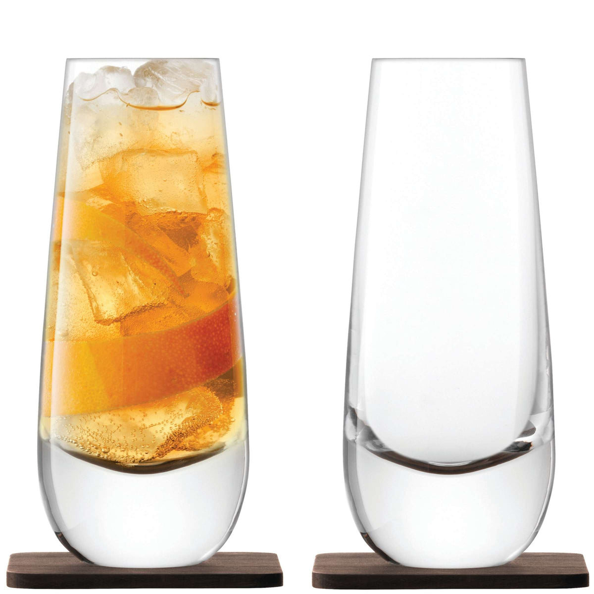 L.S.A. Whisky Islay Long Drink Glass 32,5 Cl with Coaster - 2 Pieces