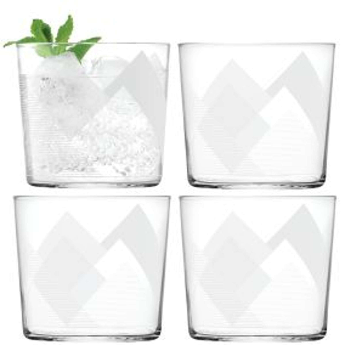 L.S.A. verre tumbler Peaks 31 Cl blanc - 4 pièces