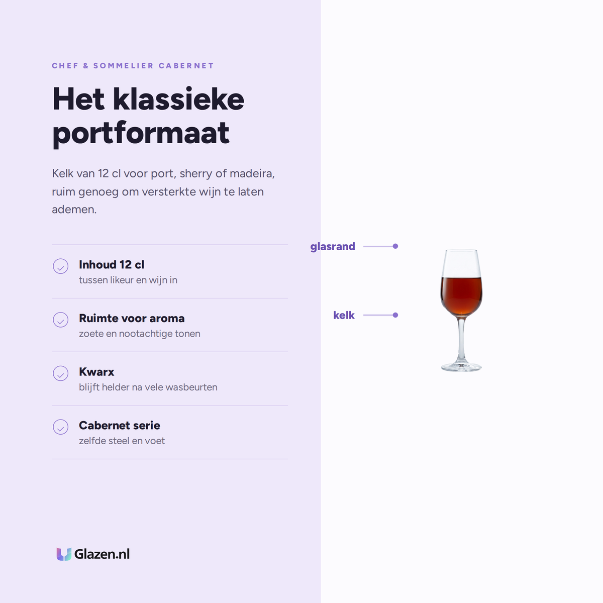 Chef & Sommelier Cabernet Likeurglas 12 Cl Porto - 6 Stuks, eigenschappen