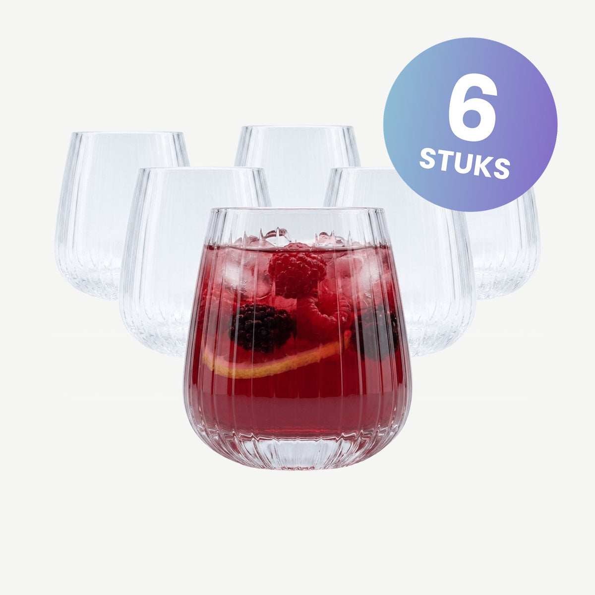 Luigi Bormioli Mixology Cocktail Club Tumbler D.O.F. 40 Cl - set van 6 glazen