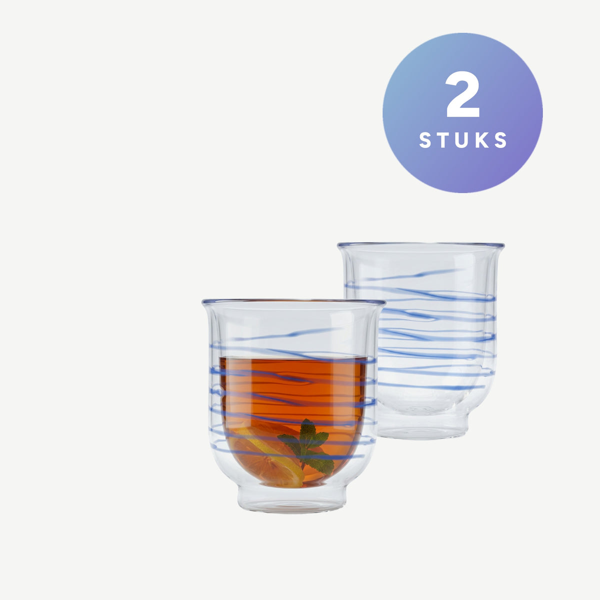 Set van 2 stuks Luigi Bormioli Thermic Glass Theeglas Asagao 23,5 Cl - Glazen.nl