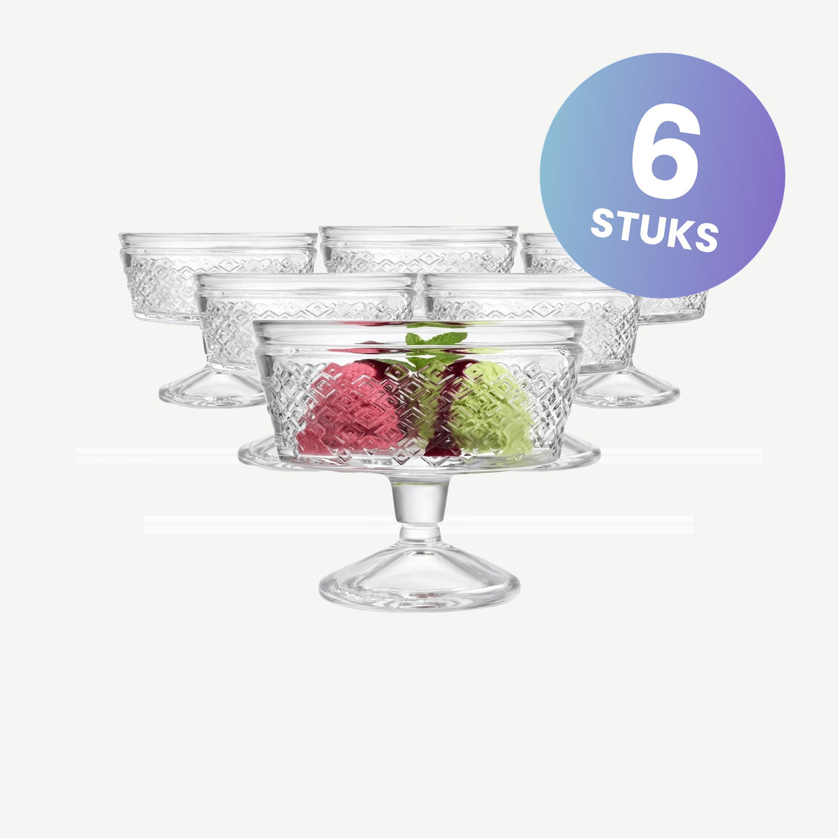 Royal Leerdam Desserts Ijscoupe 25 Cl - set van 6 glazen