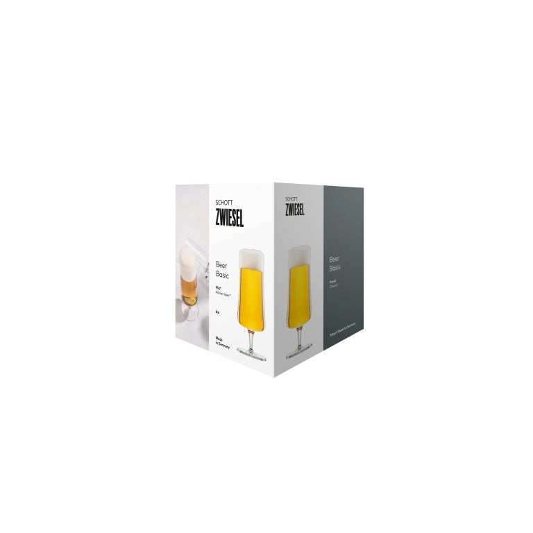 Schott Zwiesel Beer Basic Pilsner Beer Glass 30 Cl with Graduation Mark - 4 Pieces