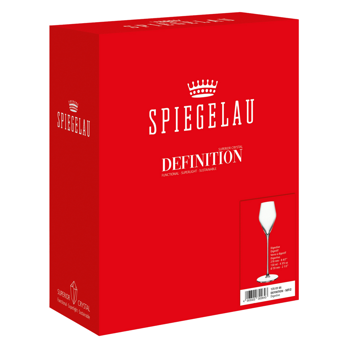 Spiegelau Definition Likeurglas 13,6 Cl - 6 Stuks - Glazen.nl