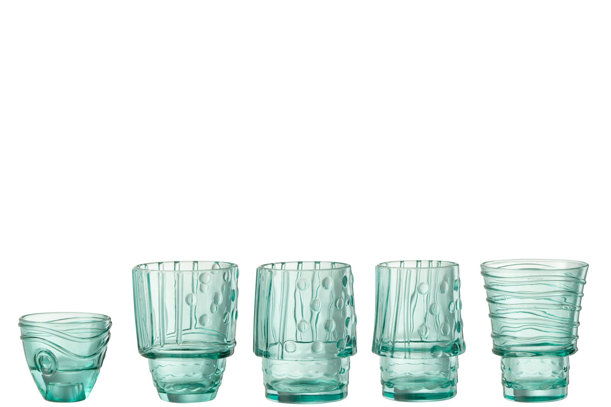 J-Line Fisch-Coupéglas Azurblau