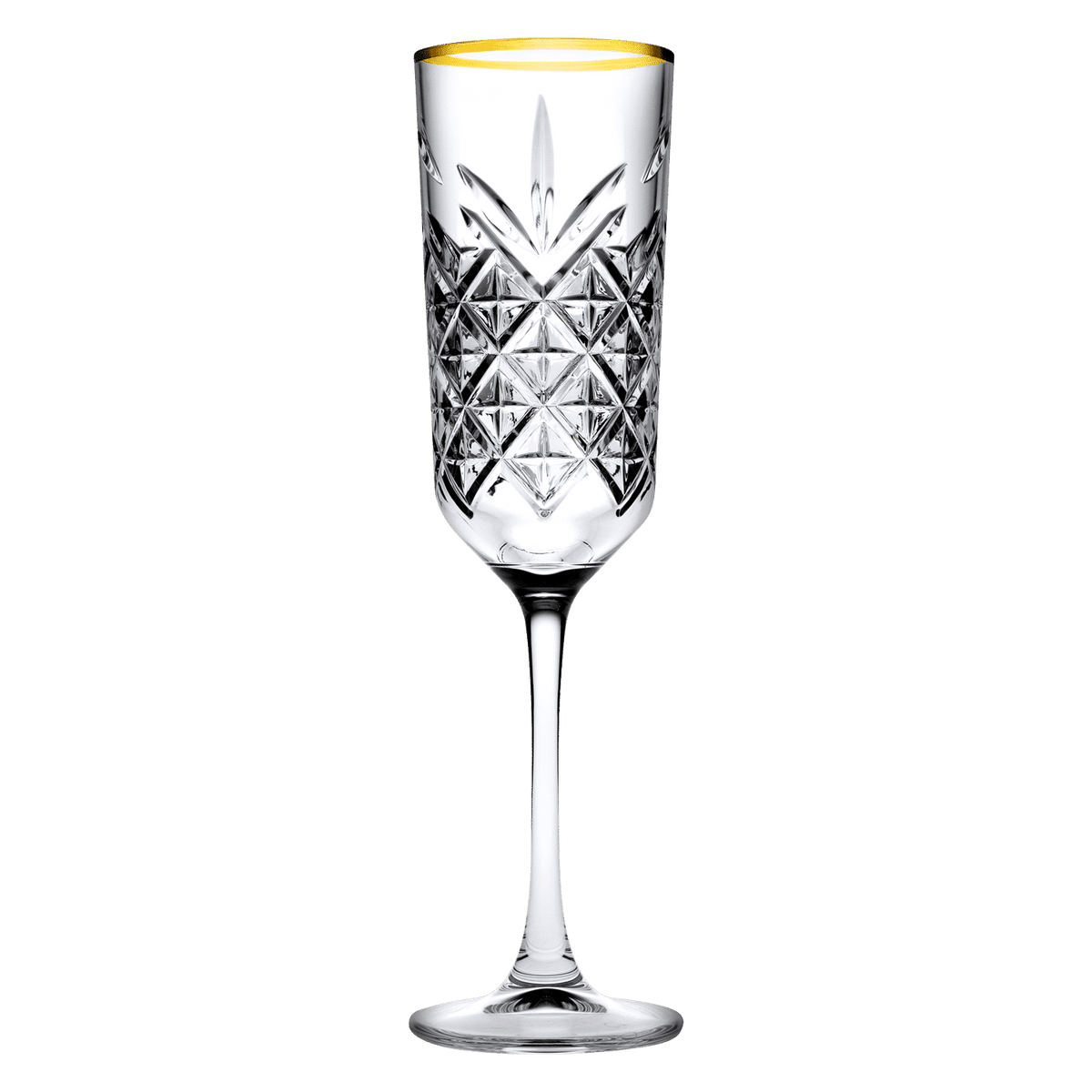 Pasabahce Timeless Champagneglas / Flute 17,5 Cl Gouden Rand - 4 Stuks - Glazen.nl