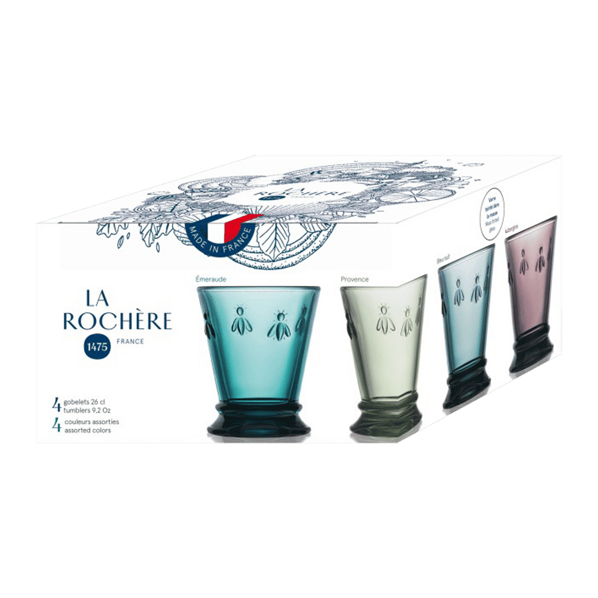 La Rochère Abeille Wijnglazen 24 cl Assorti - 4 Stuks - Glazen.nl