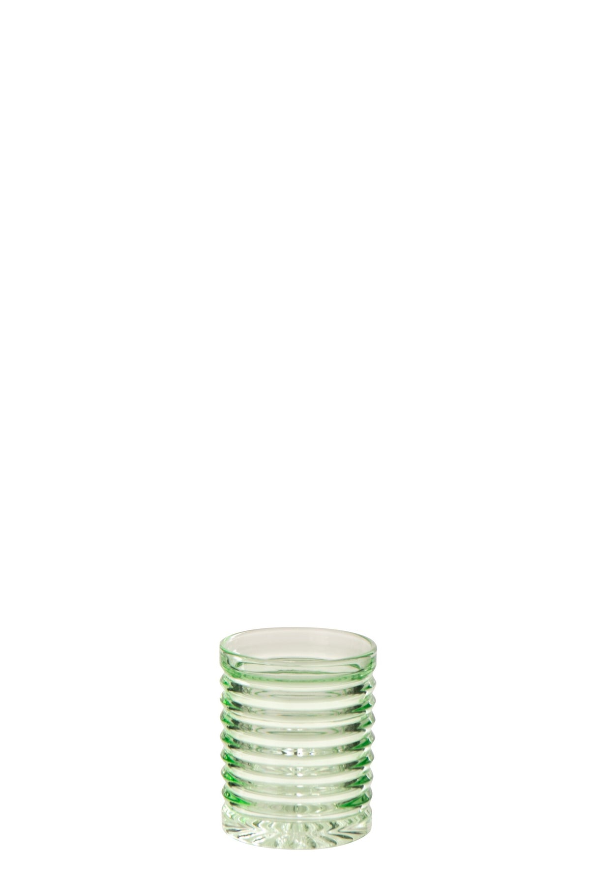 J-Line Ribbed Light Green Water Glass, 28 cl