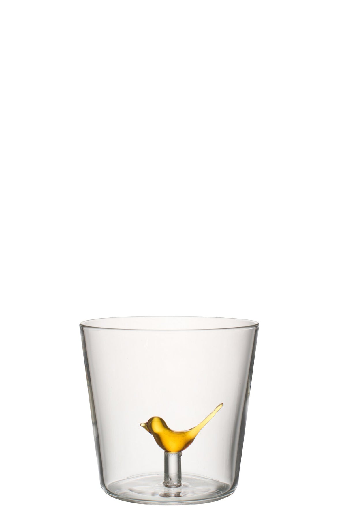 J-Line-Wasserglas 30 cl Vogel Ockergelb/Transparent