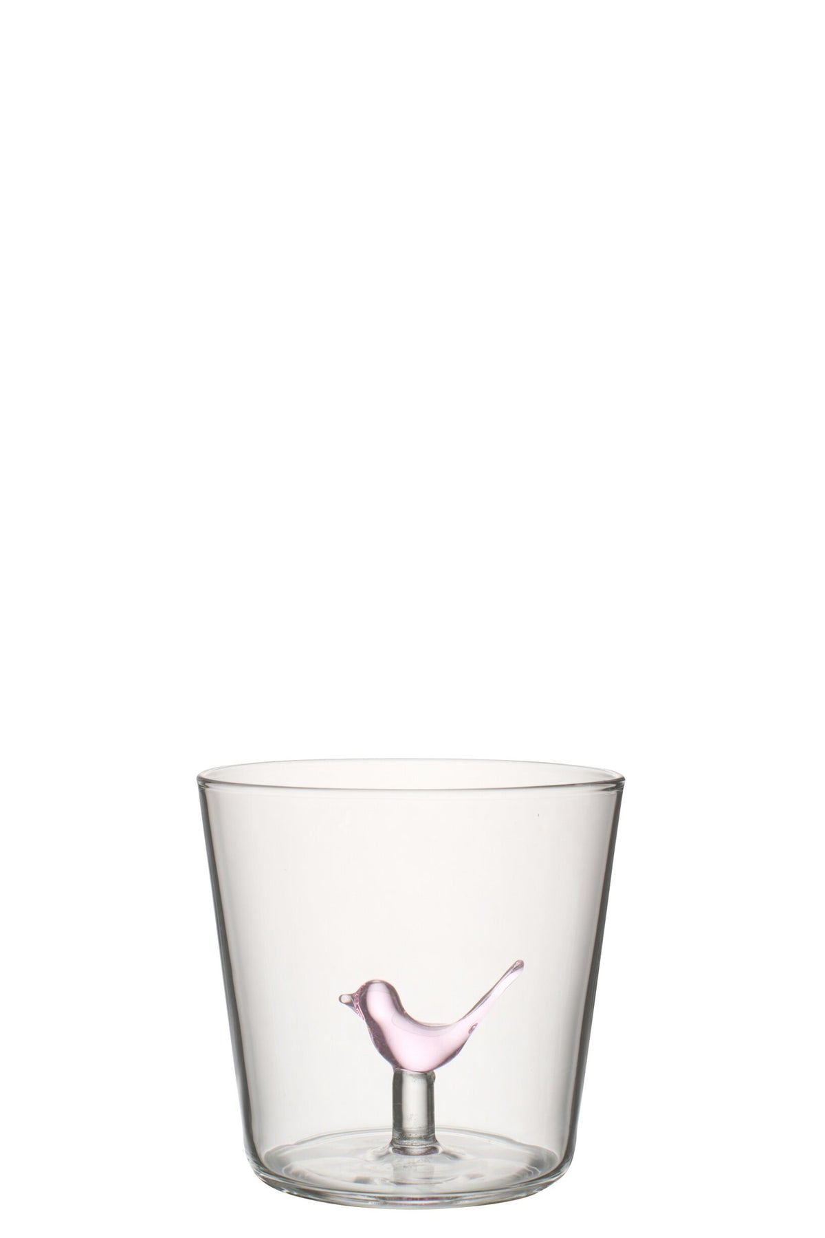 J-Line verre à eau 30 cl Oiseau rose clair/transparent