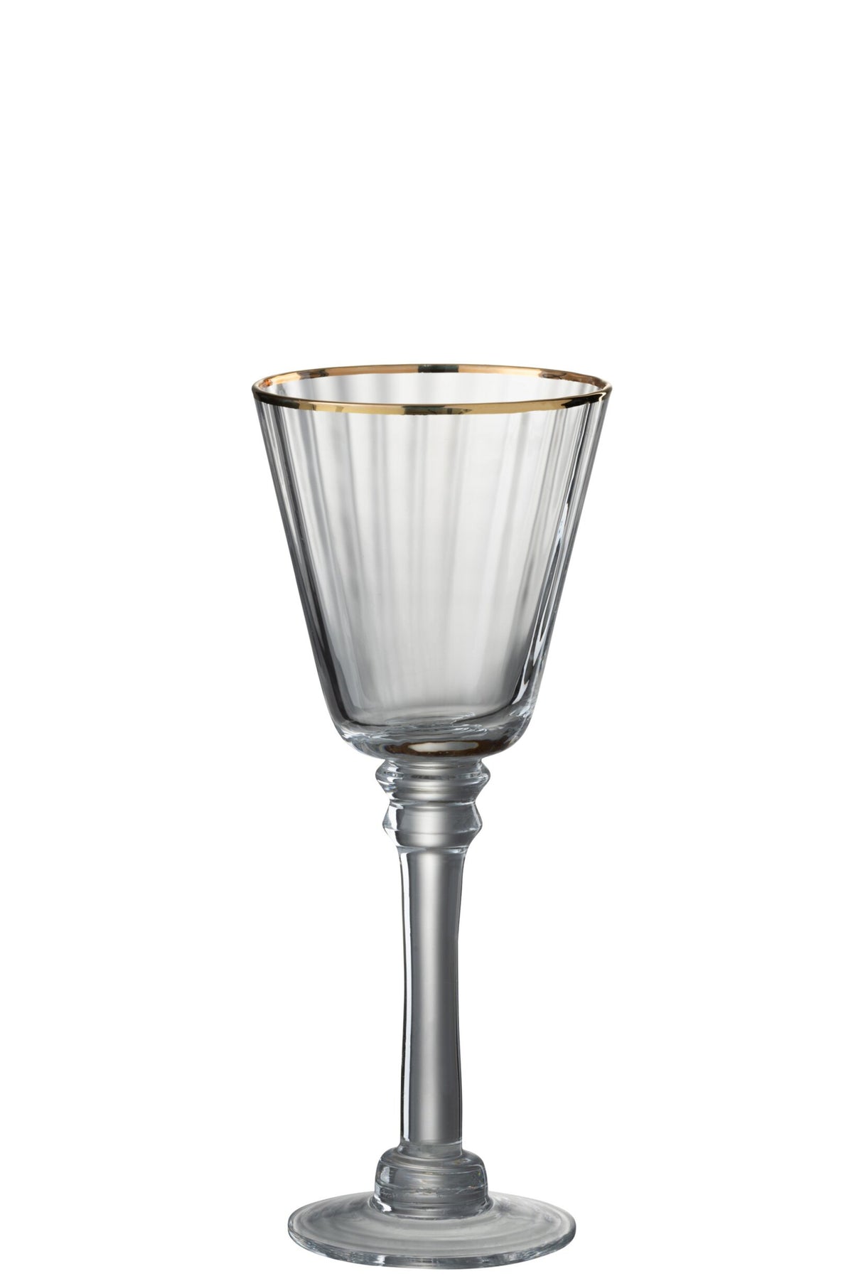 J-Line Weißweinglas 20 cl Goldrand Transparent/Gold