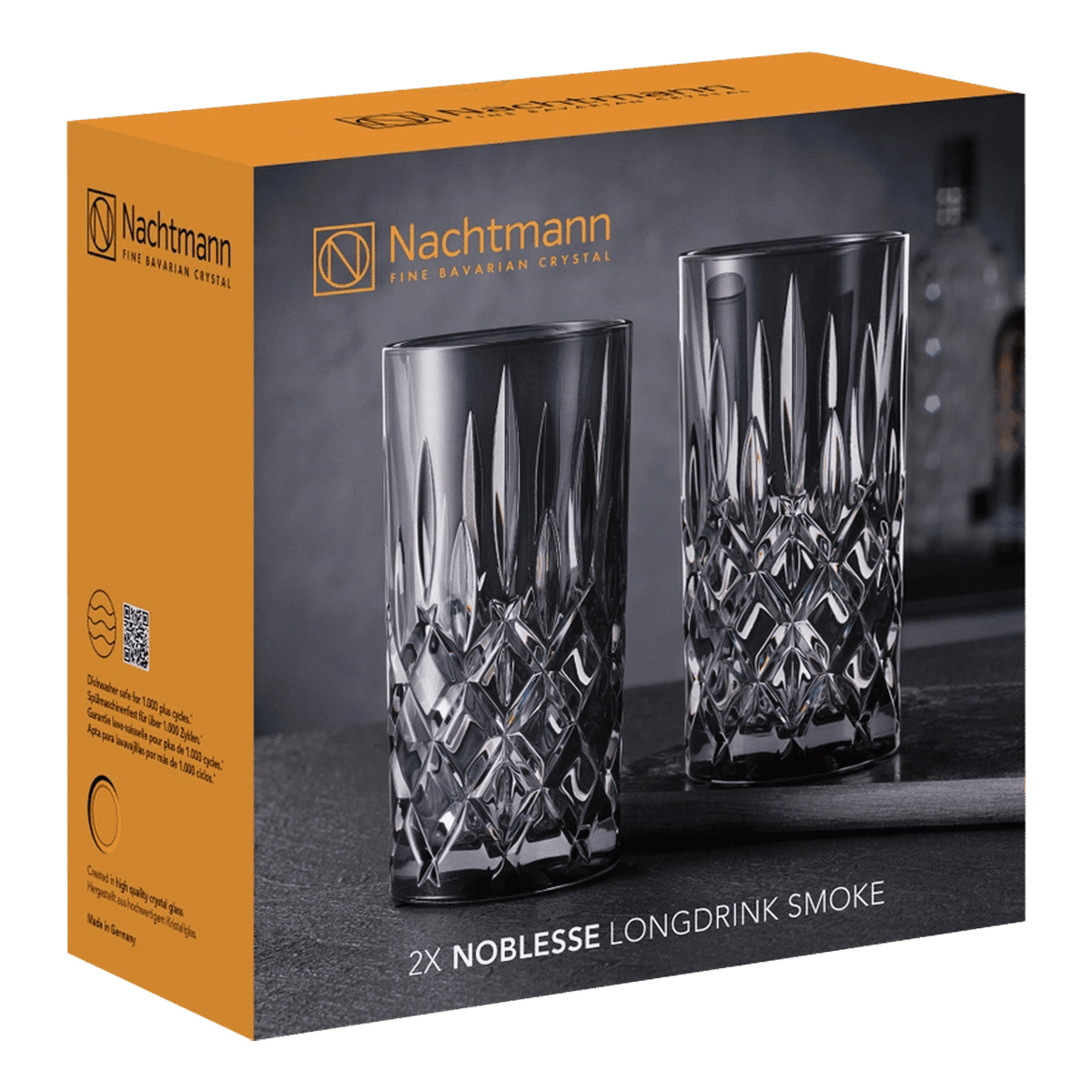 Nachtmann Noblesse Longdrinkglas 39,5 Cl Grijs - 2 Stuks - Glazen.nl