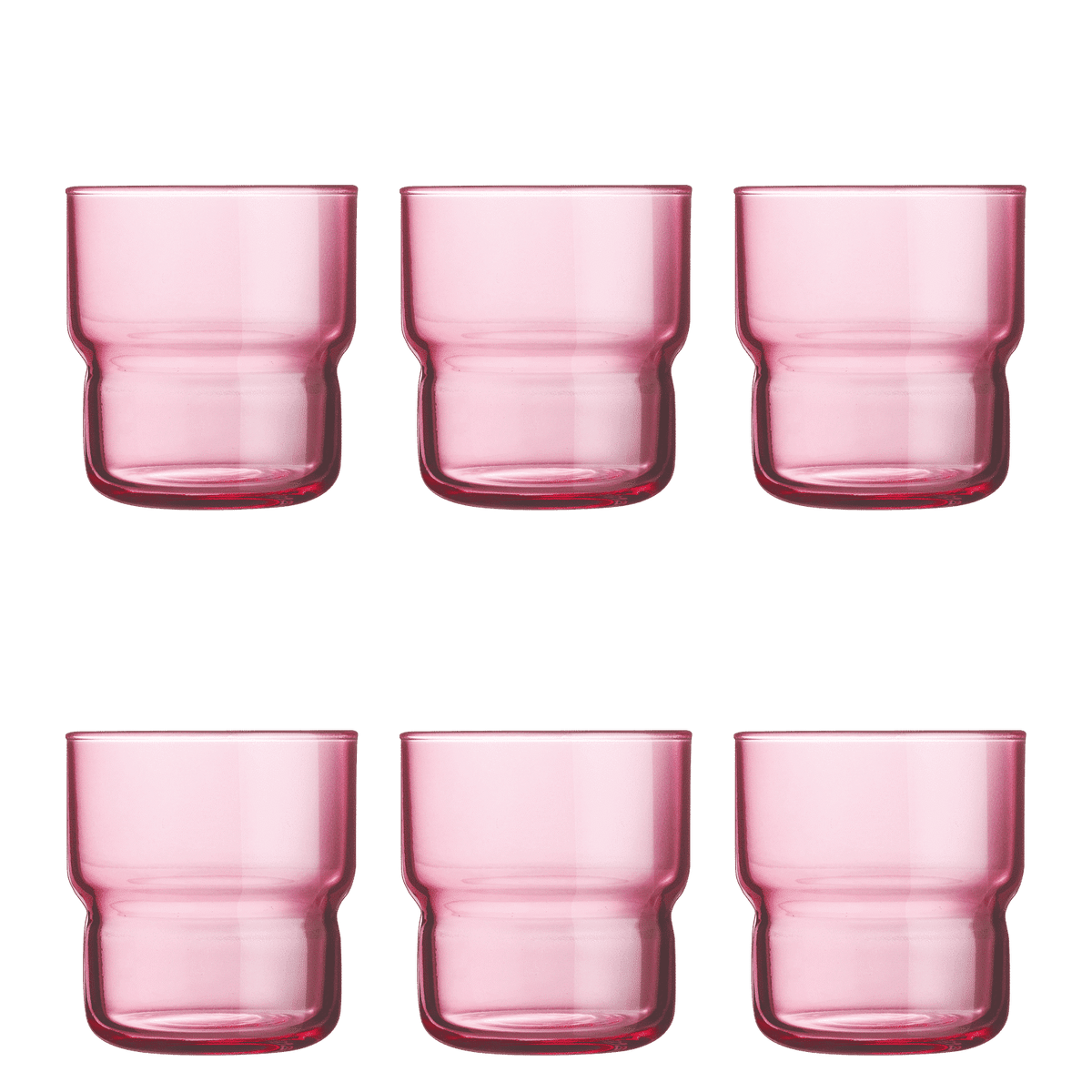 Arcoroc Log Tumbler 22 Cl Rood - 6 Stuks - Glazen.nl