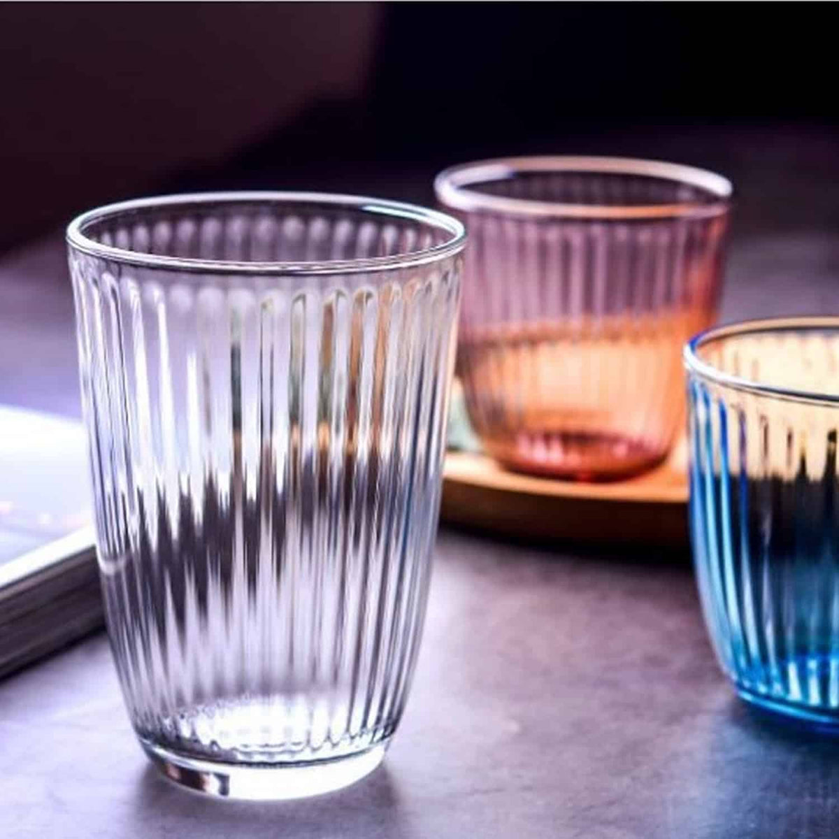 Bormioli Rocco Line Tumbler 29 Cl Blauw - 6 Stuks - Glazen.nl