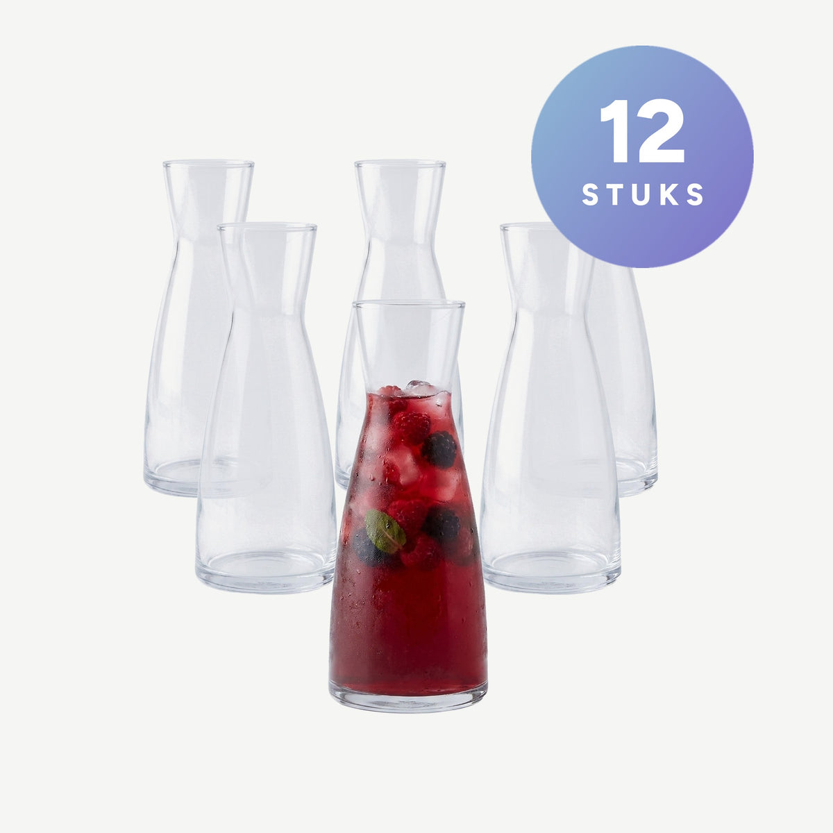 Bormioli Rocco Ypsilon karaf 28,5 cl, set van 12 stuks
