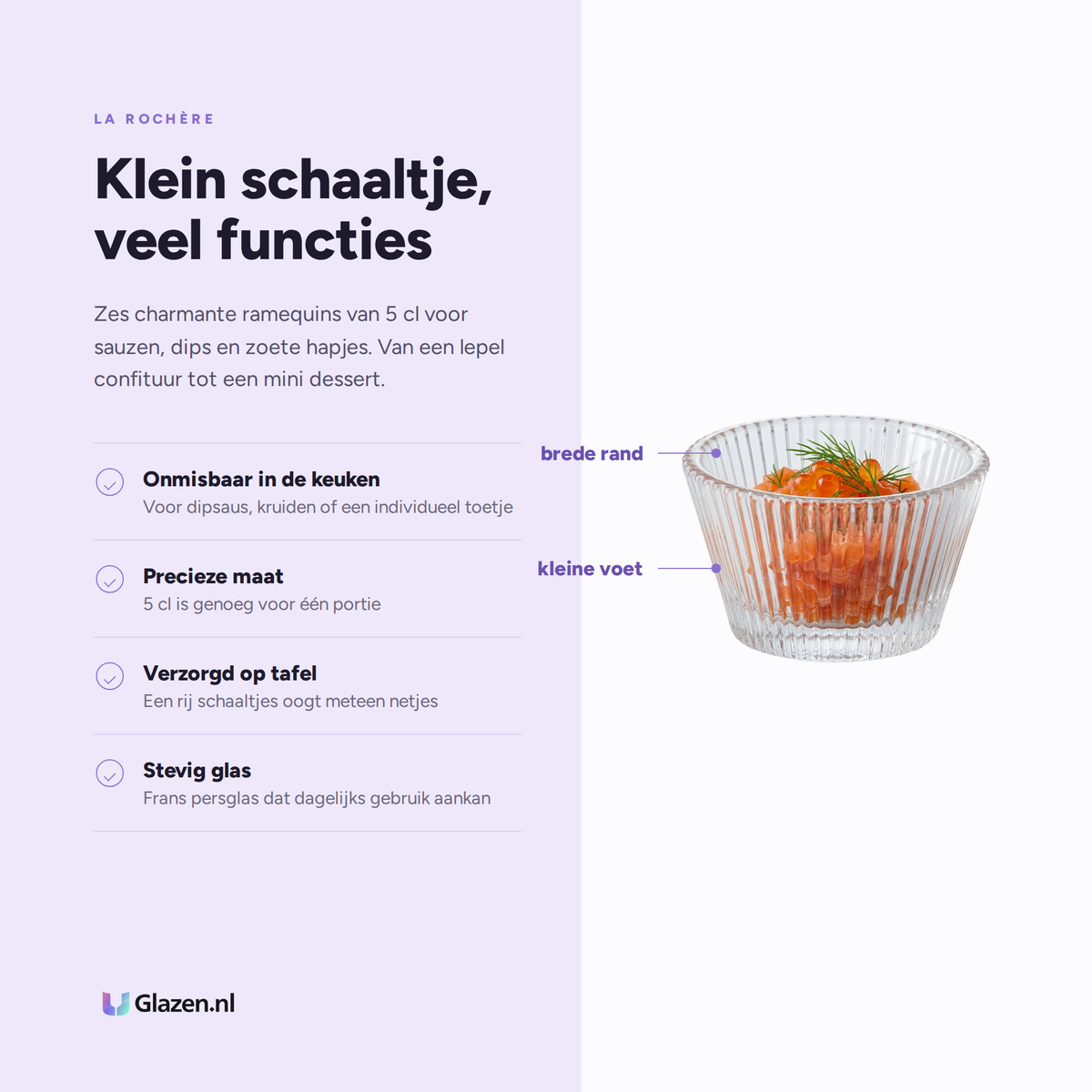 Eigenschappen van La Rochère Sweet Ramequin 5Cl - 6 Stuks